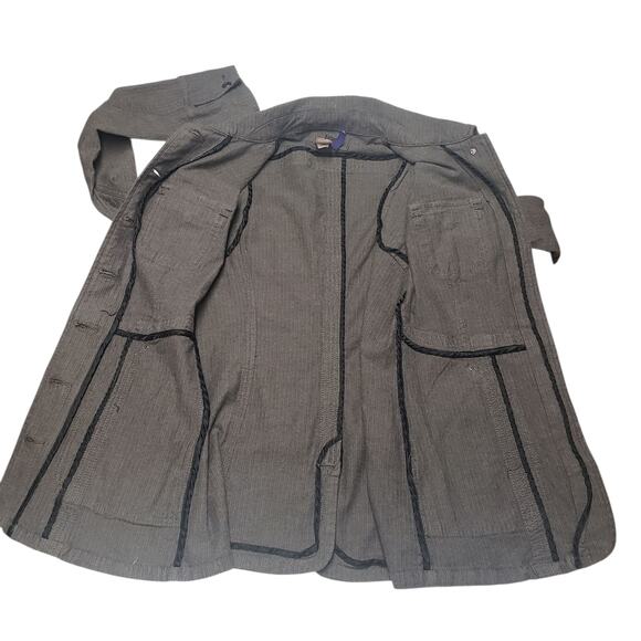 Jag Women’s Stretch Denim Jacket M | Gray Herringbone Blazer Style | Casual Chic - Picture 9 of 11